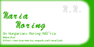 maria moring business card